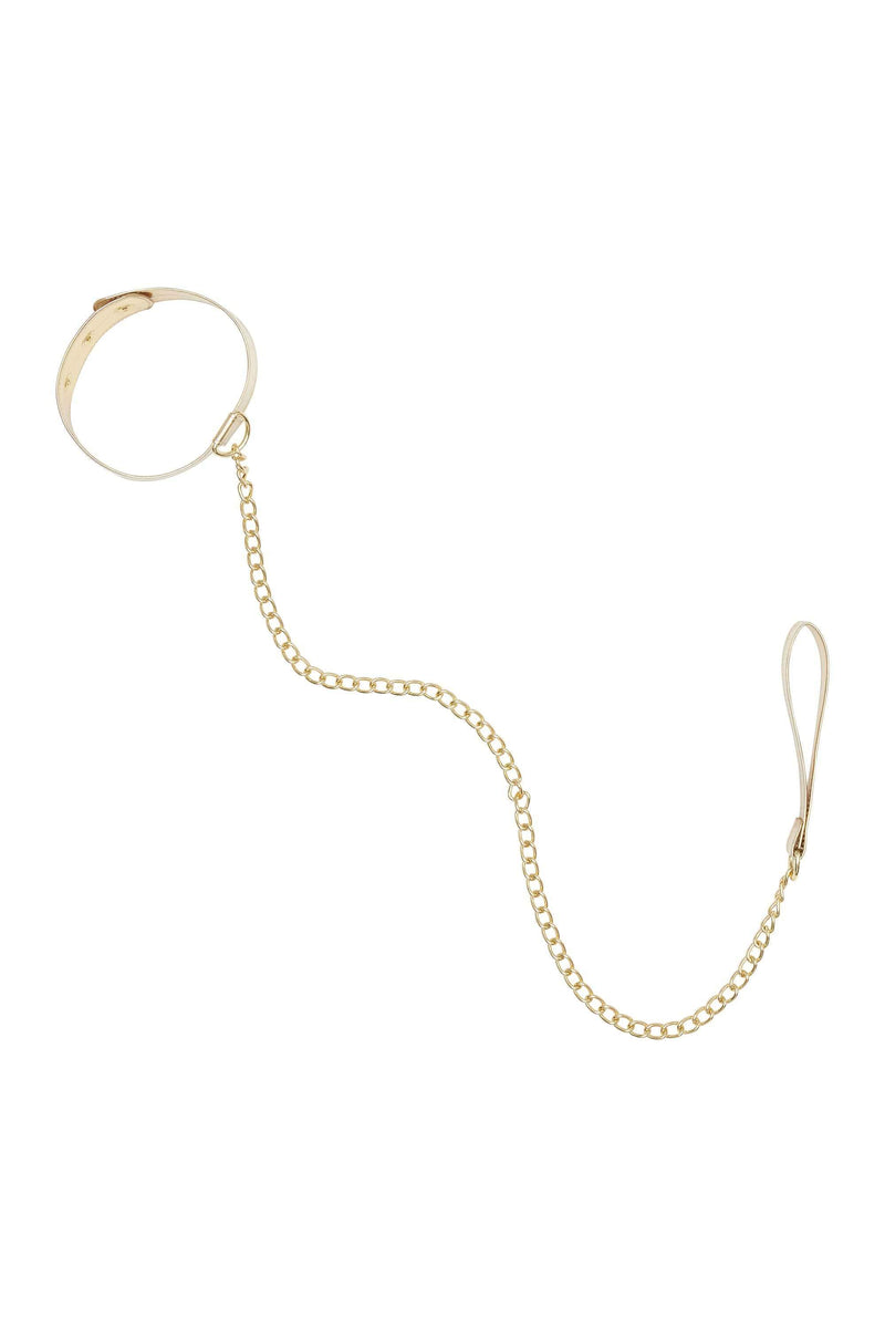 Regalia PU Collar With Lead Gold