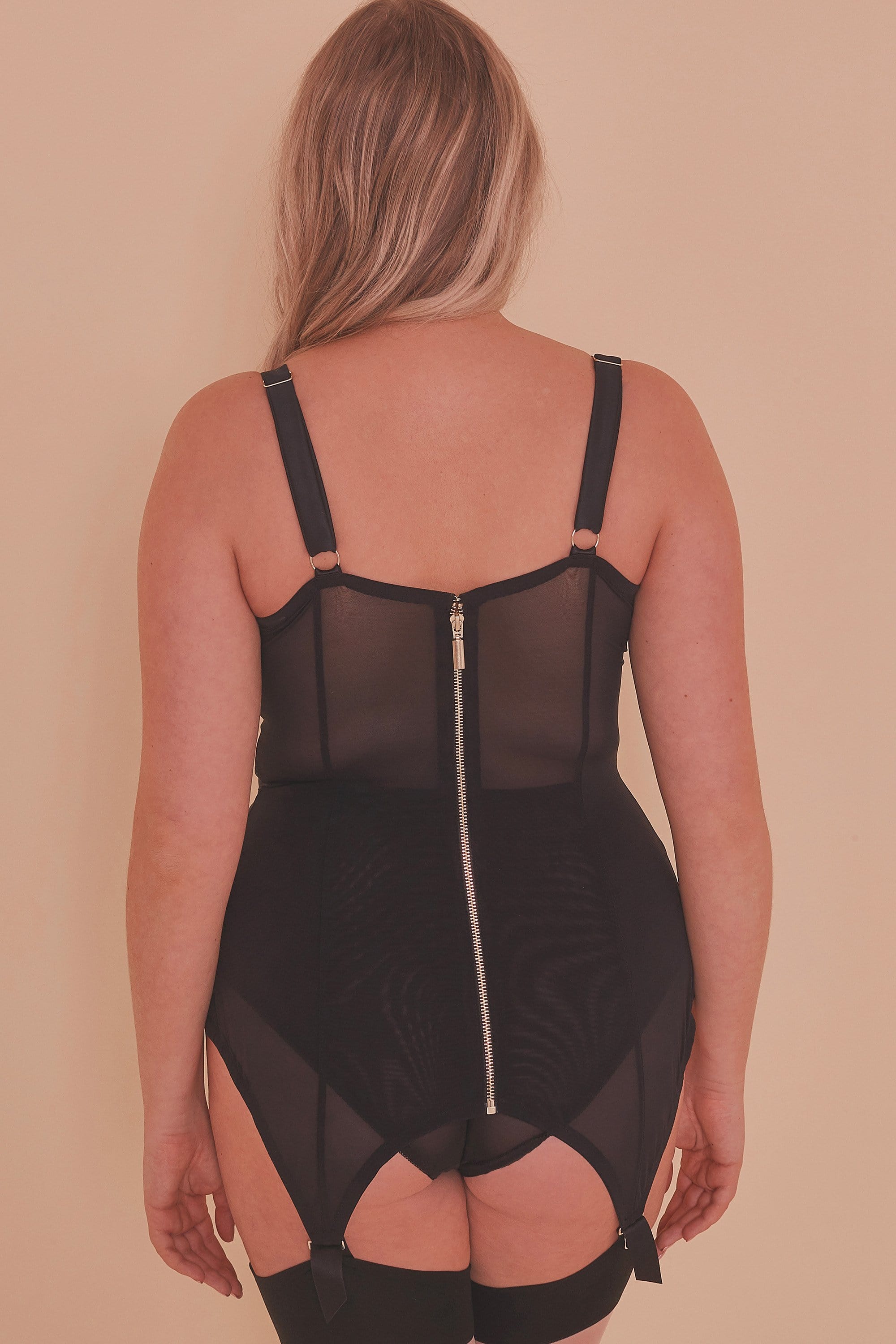 Felicity Hayward Marnie Retro Girdle Dress Black Curve