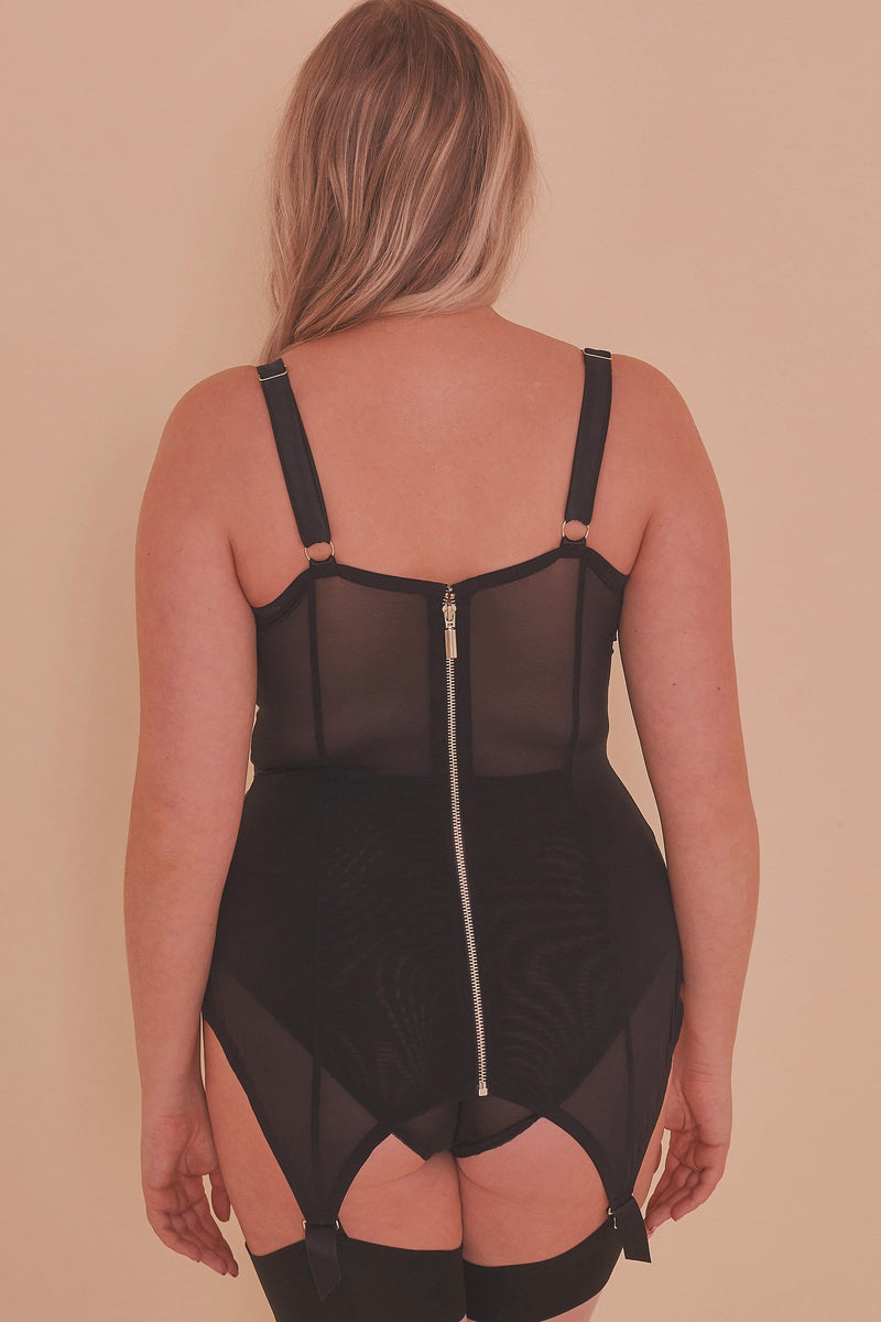 Felicity Hayward Marnie Retro Girdle Dress Black Curve