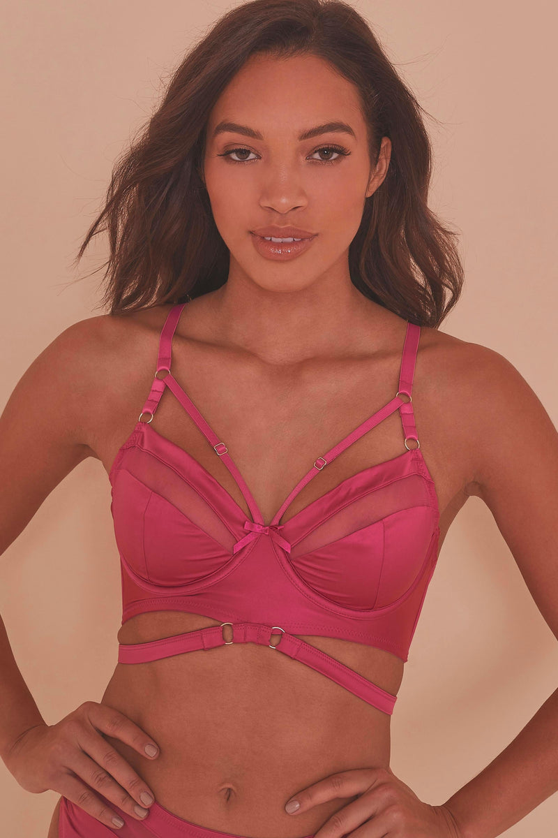 Madeleine Bondage Bra Core Hot Pink