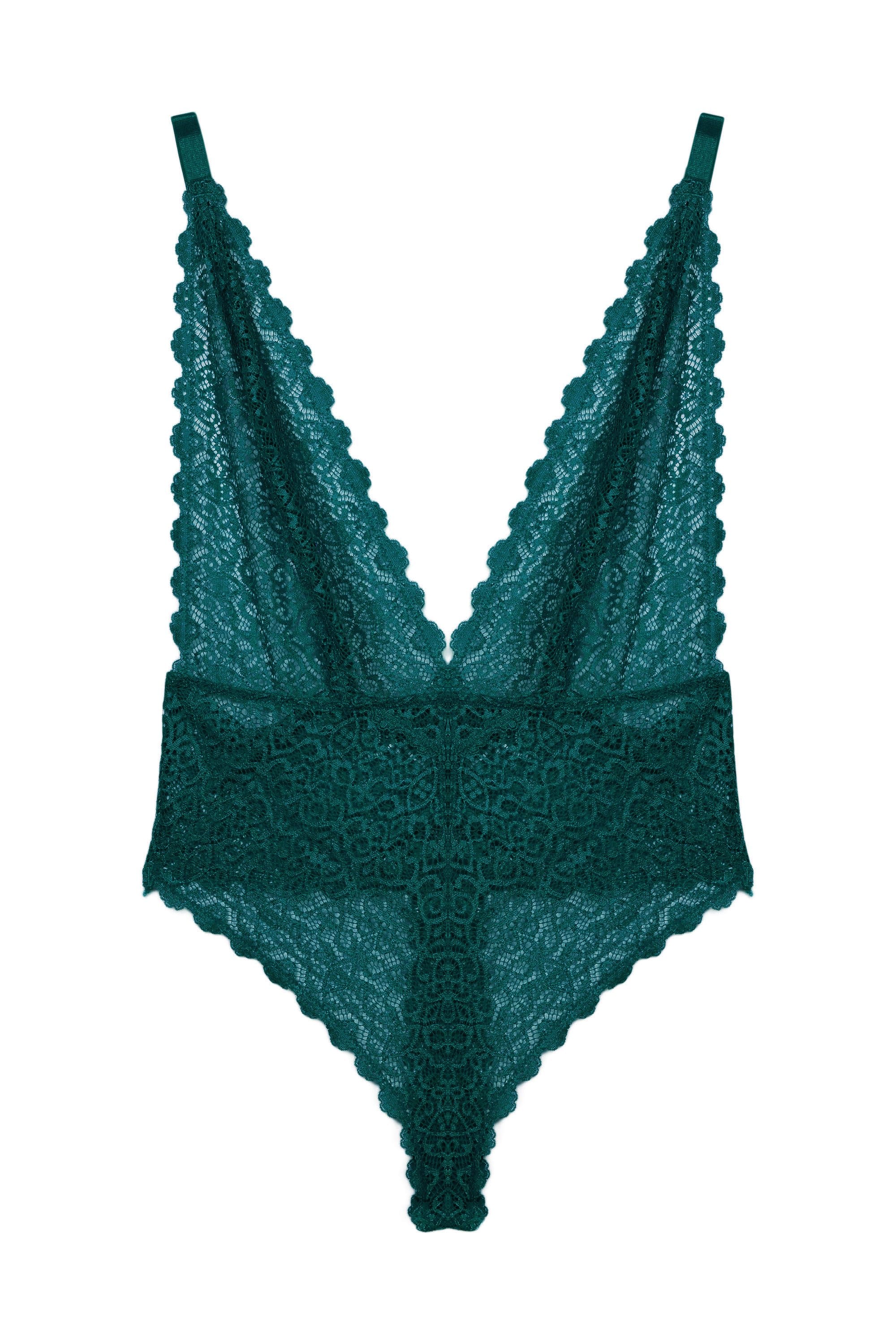 Wolf & Whistle Ariana Teal Everyday Lace Body