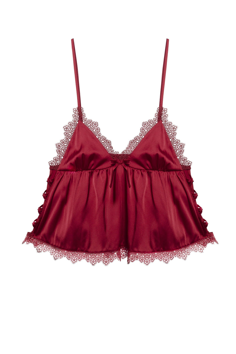 Tinley Red Criss Cross Cami & short
