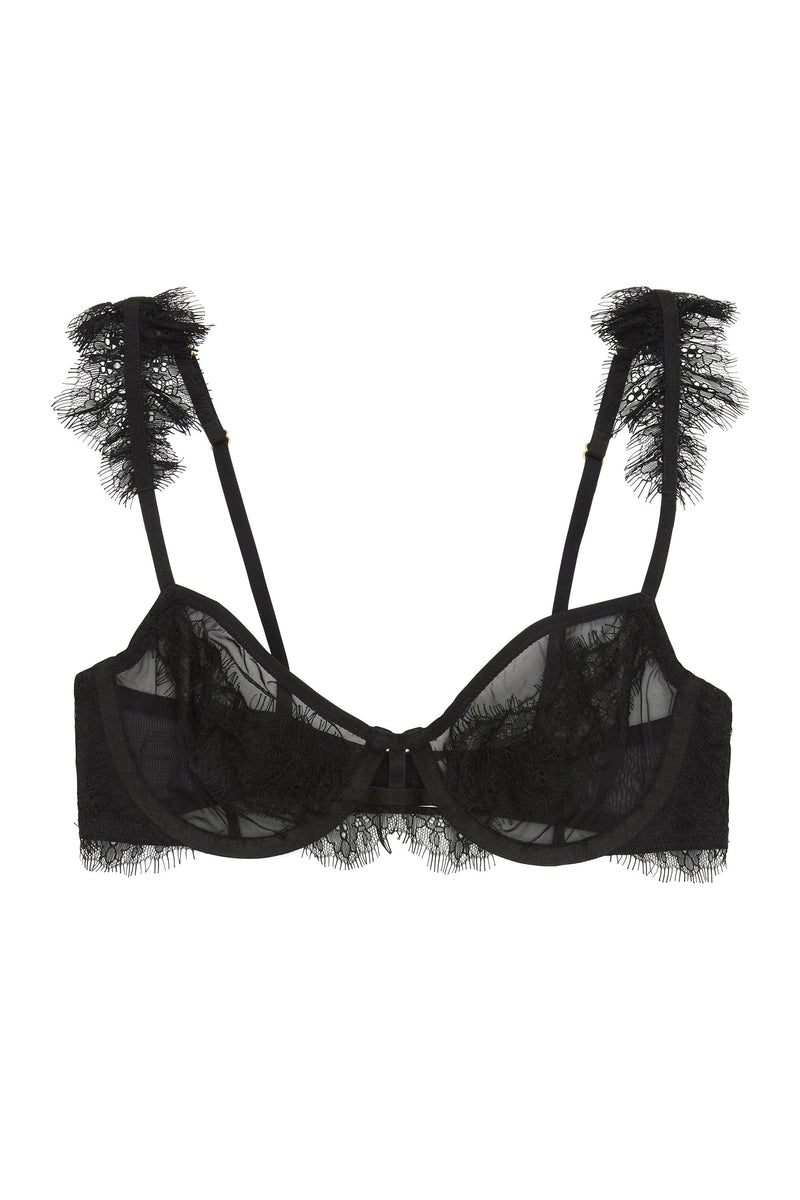 Peek & Beau Nyx Wide eyelash lace bra black A - E