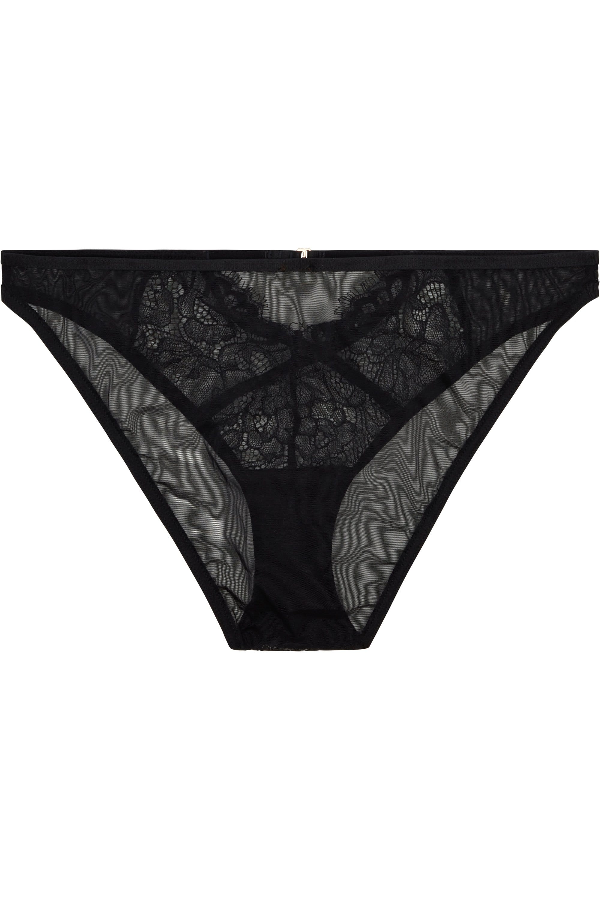 Peek & Beau Polly Black lace brief