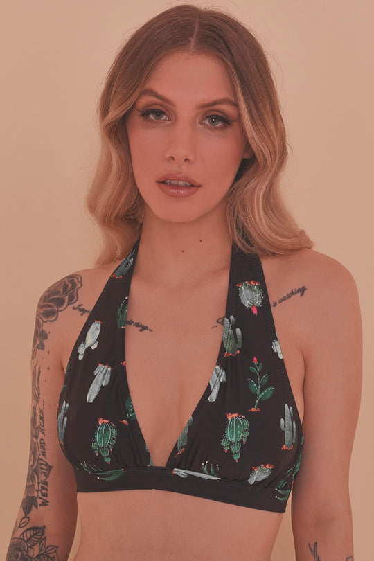 Collectif Cactus Ruched Triangle Bikini Top