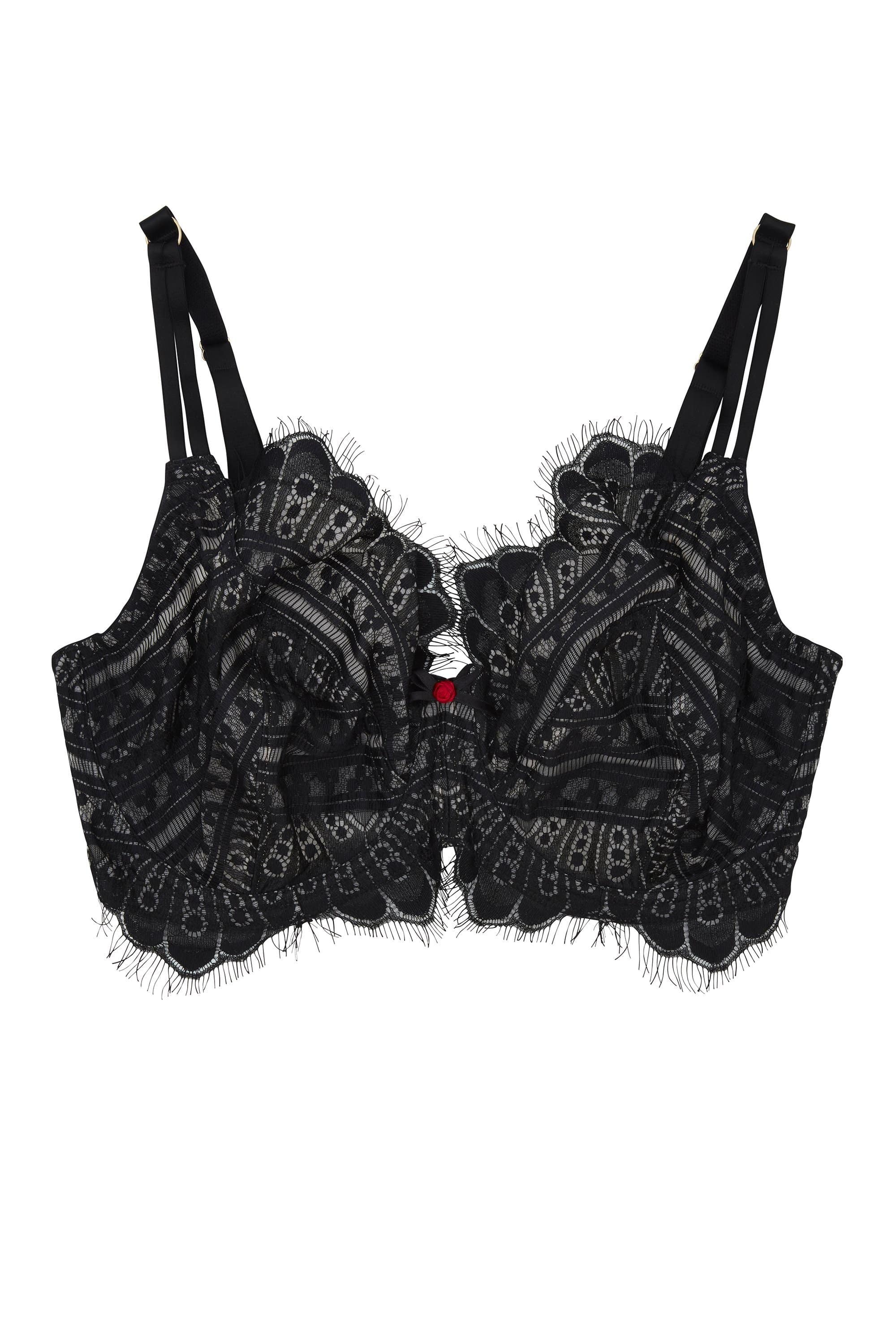 Aida Eyelash Lace Fuller Bust Bra DD - G Cups