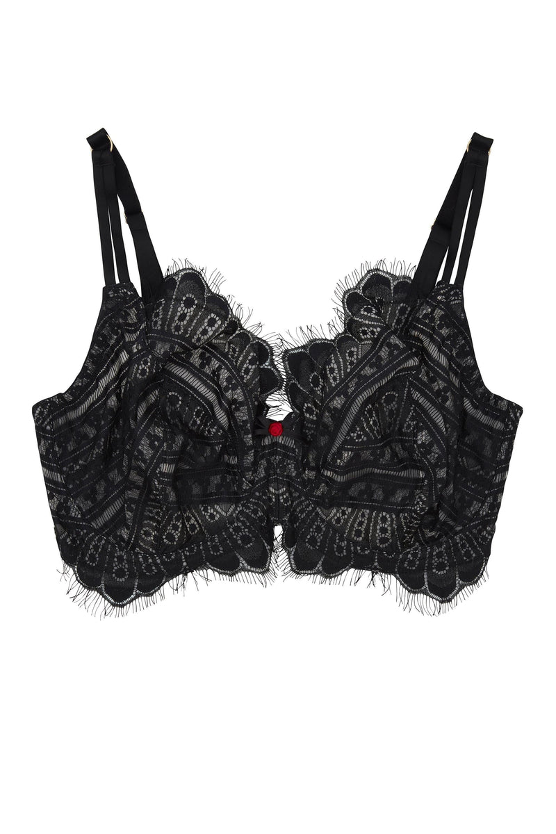 Aida Eyelash Lace Fuller Bust Bra DD - G Cups