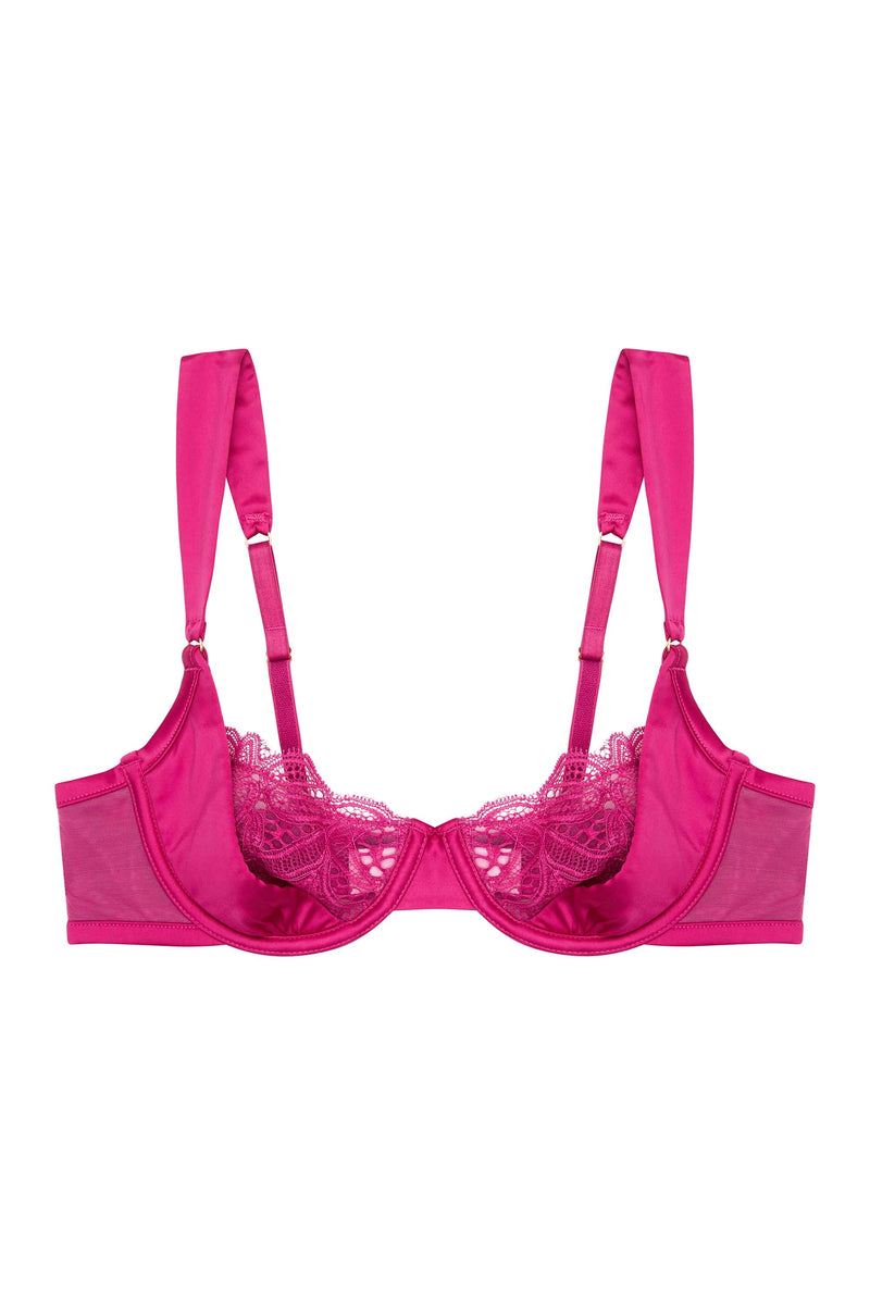 Arabella Satin Gathered Cup Bra
