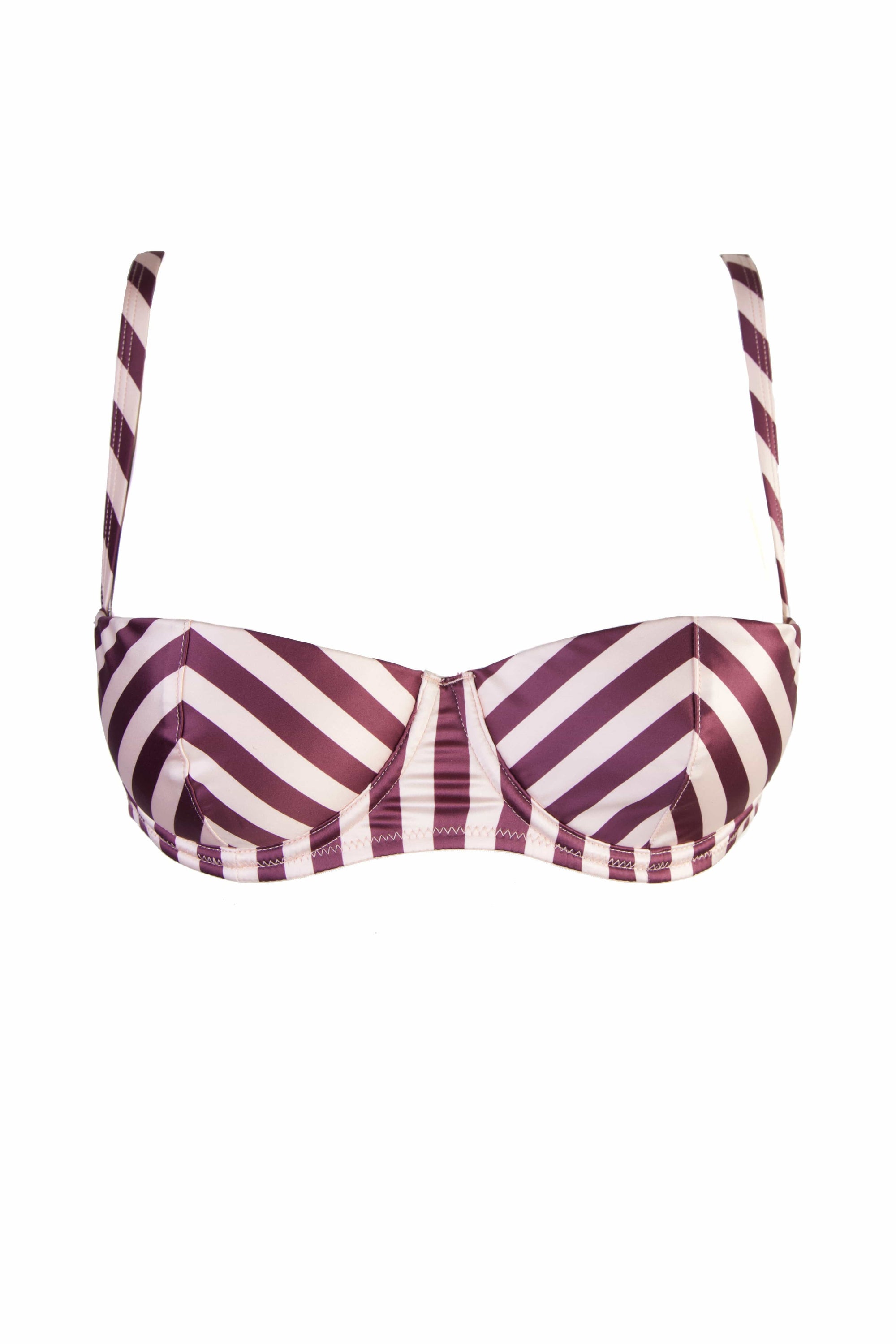Beatrix Red Placement Stripe Demi Bra A-D cups
