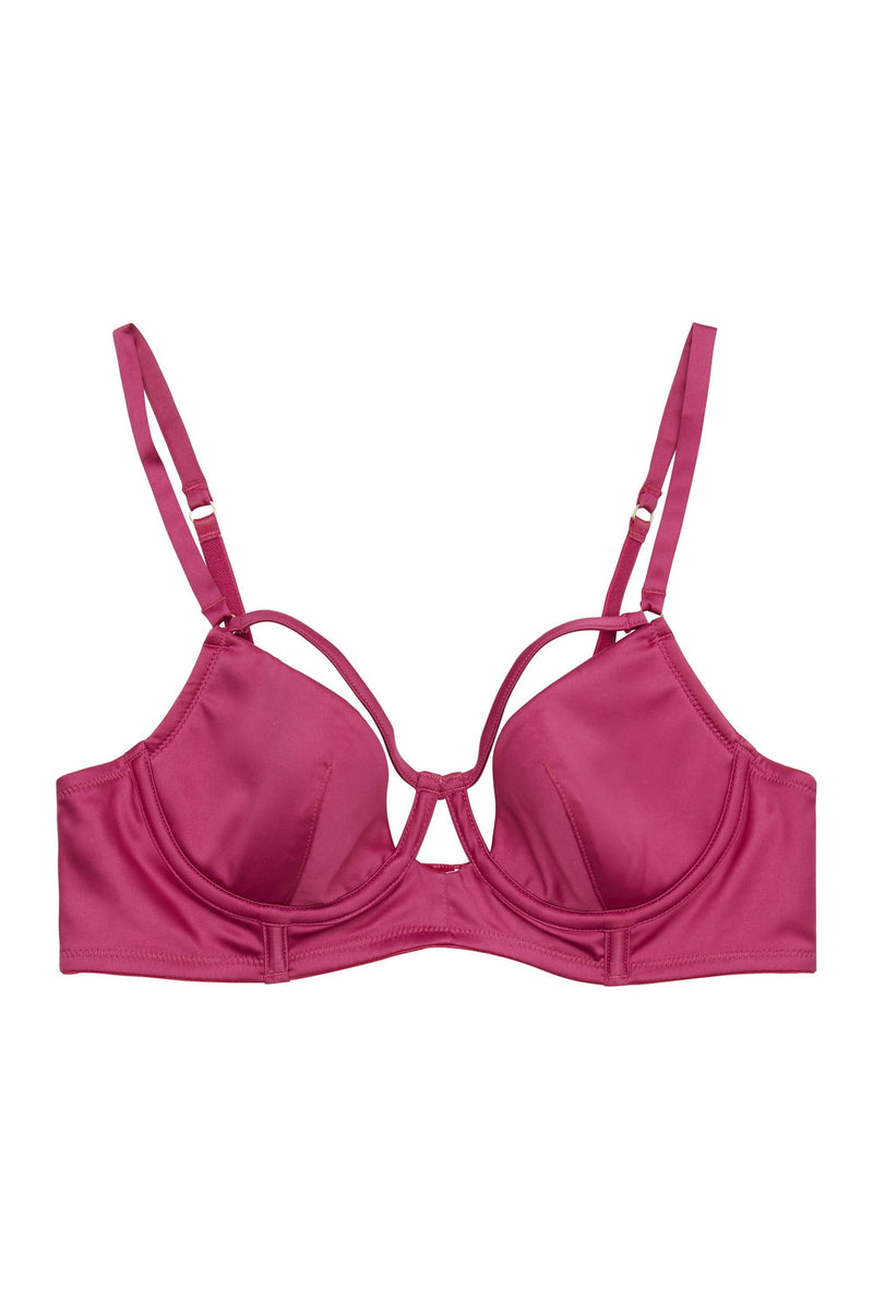 Dani Magenta Strappy Satin Bra A - E