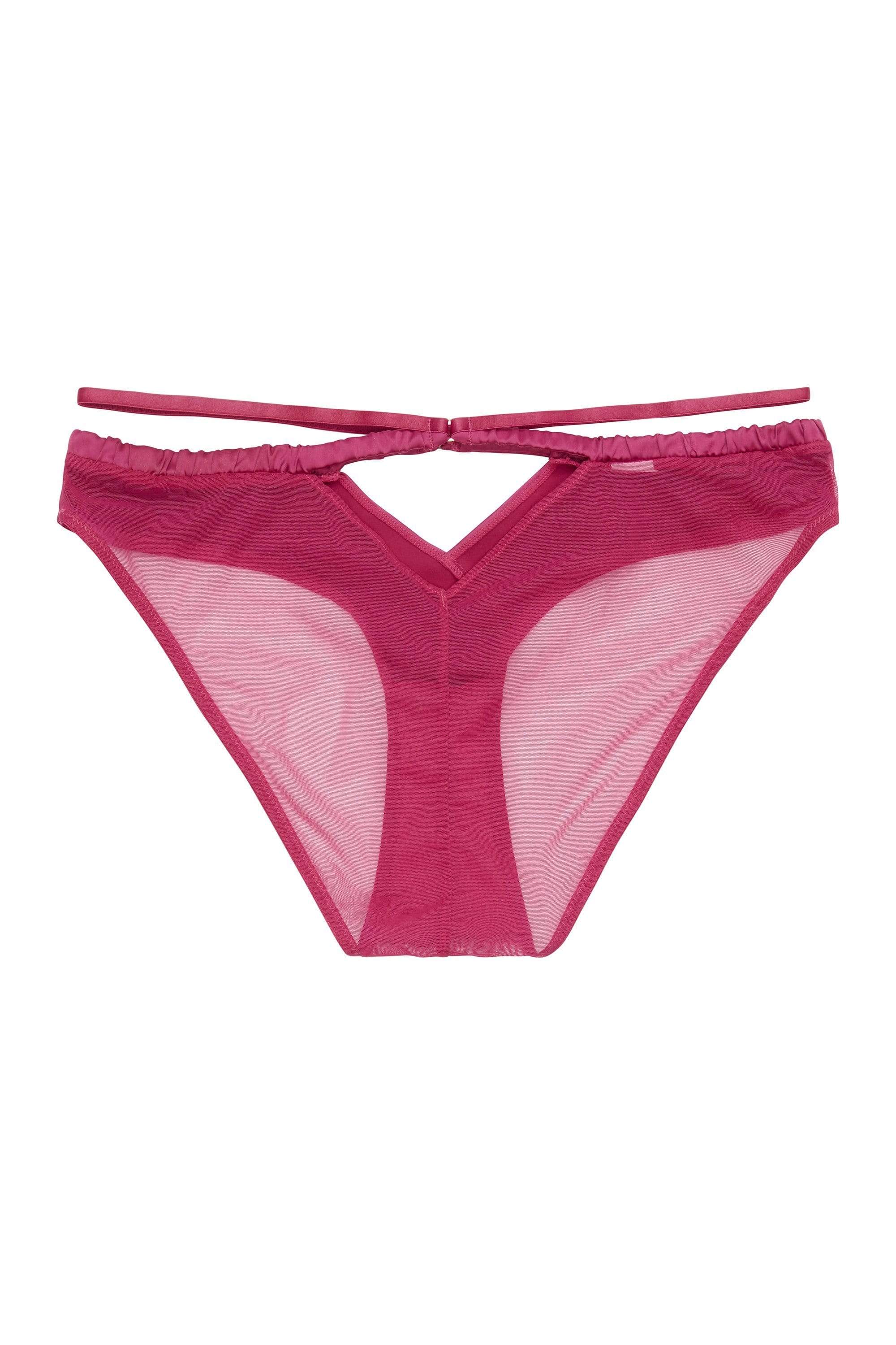 Dani Magenta Strappy Satin Brief