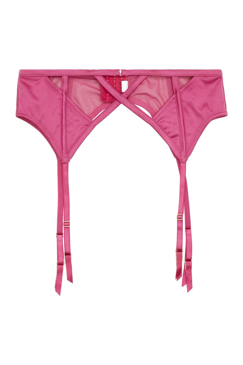 Dani Magenta Strappy Satin Suspender