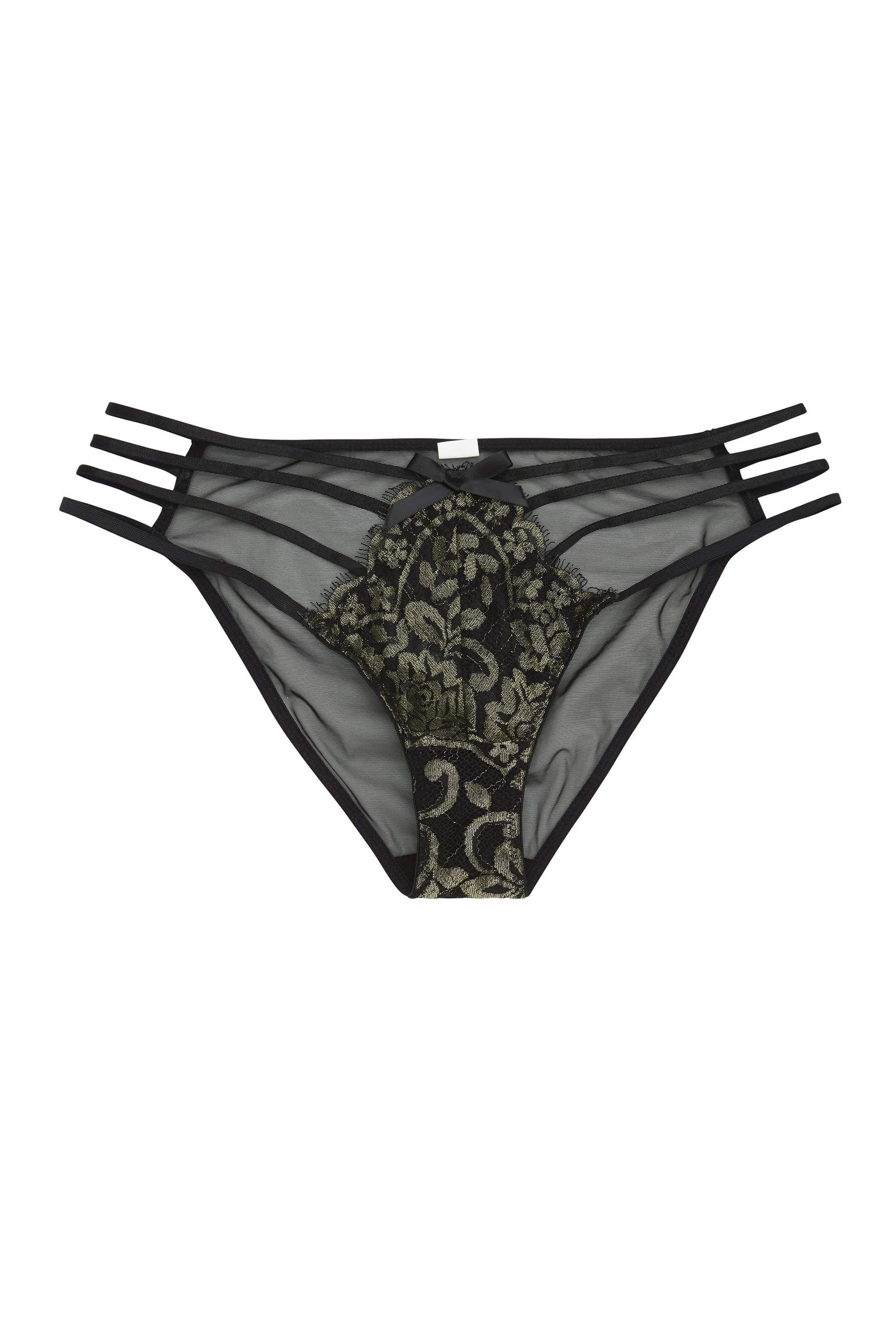 Peek & Beau Empress Gold lace strappy brief