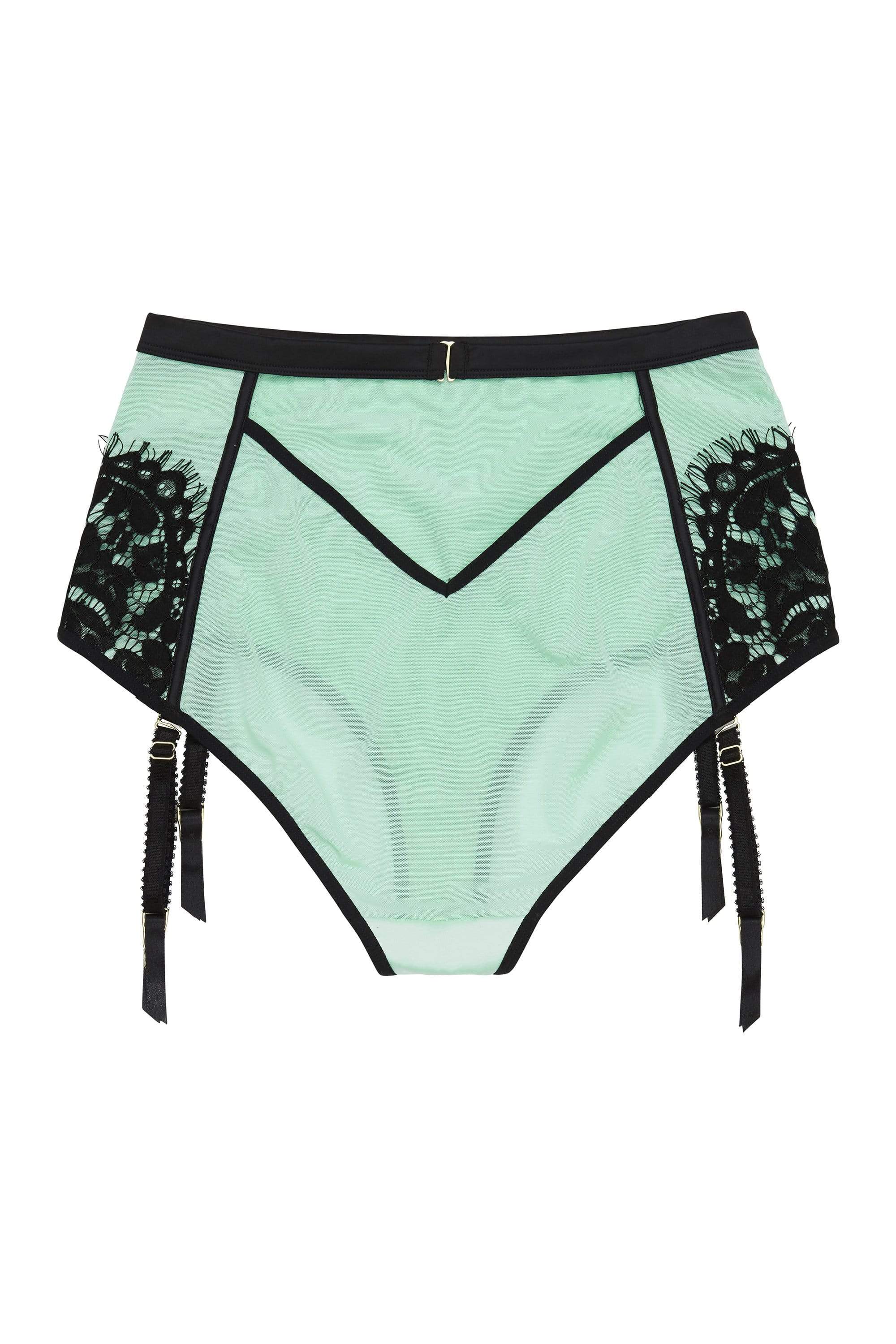 Hedy Mint High Waist Suspender Brief