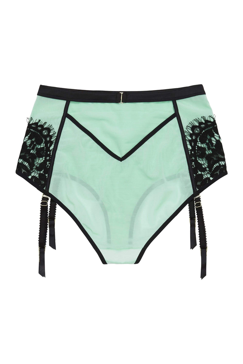 Hedy Mint High Waist Suspender Brief