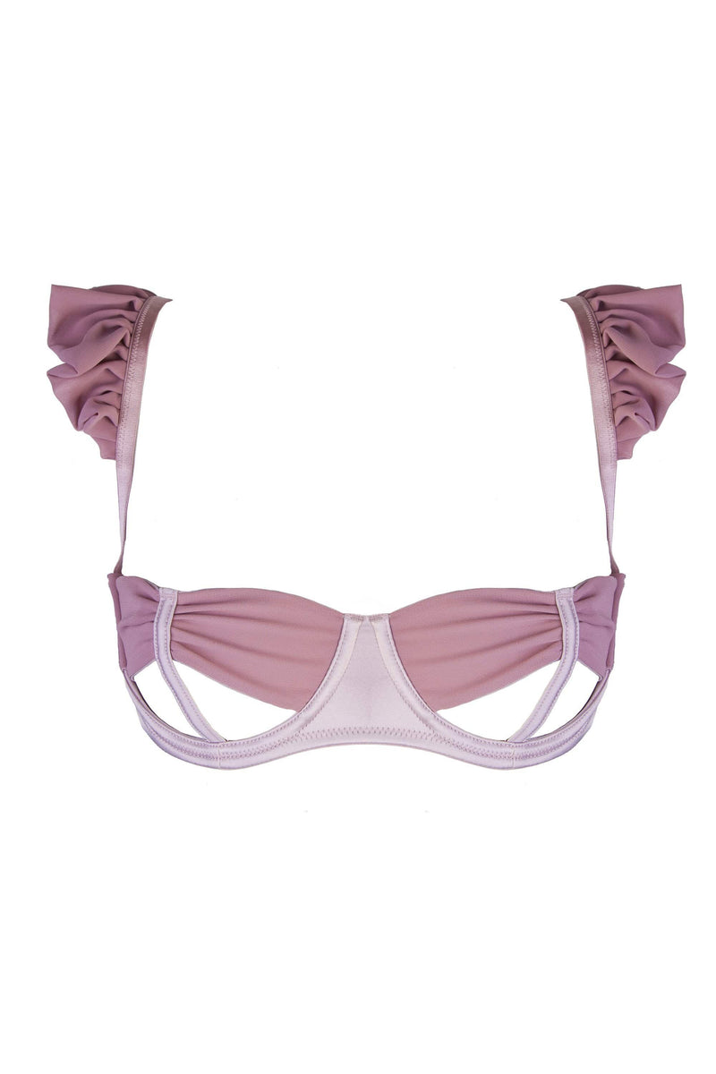 Lana Heather Satin Bow Open Bra A-D cups