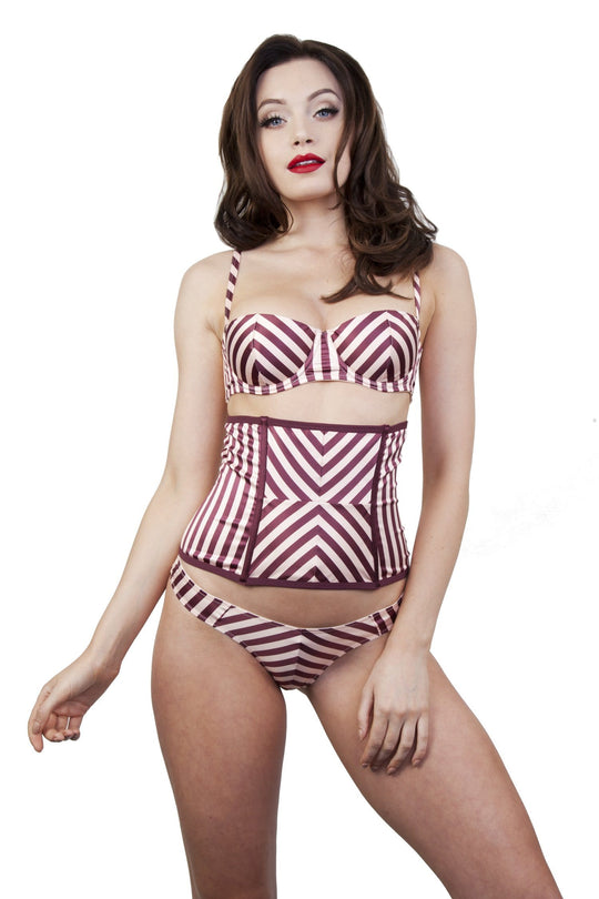 Beatrix Red Placement Stripe Waspie Core