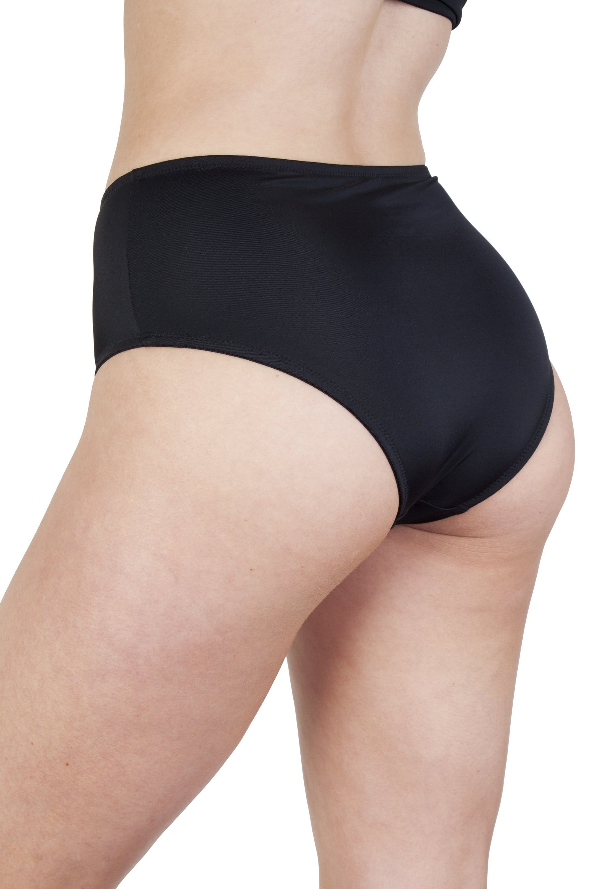 Peek & Beau Méret Black Zip Front High Waist Brief
