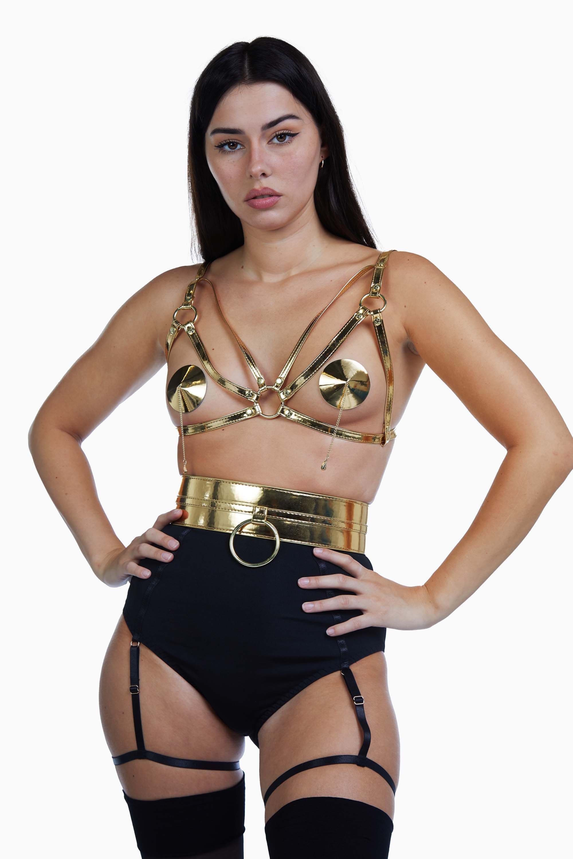 Ring Detail Belt Gold