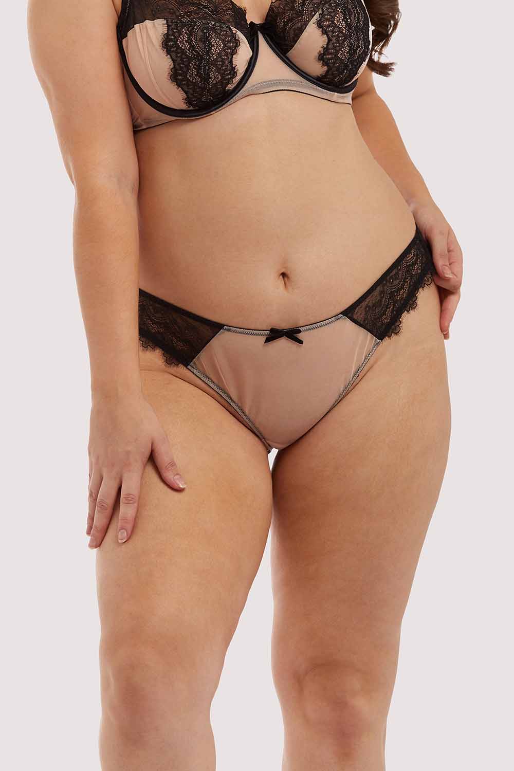 Rosalyn Black and Blush Brazillian Brief