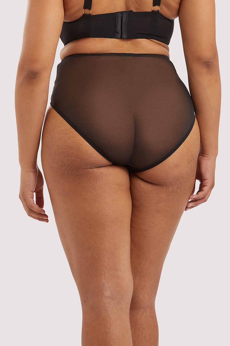 Gabi Fresh Eagan Black Satin High Waist Knicker