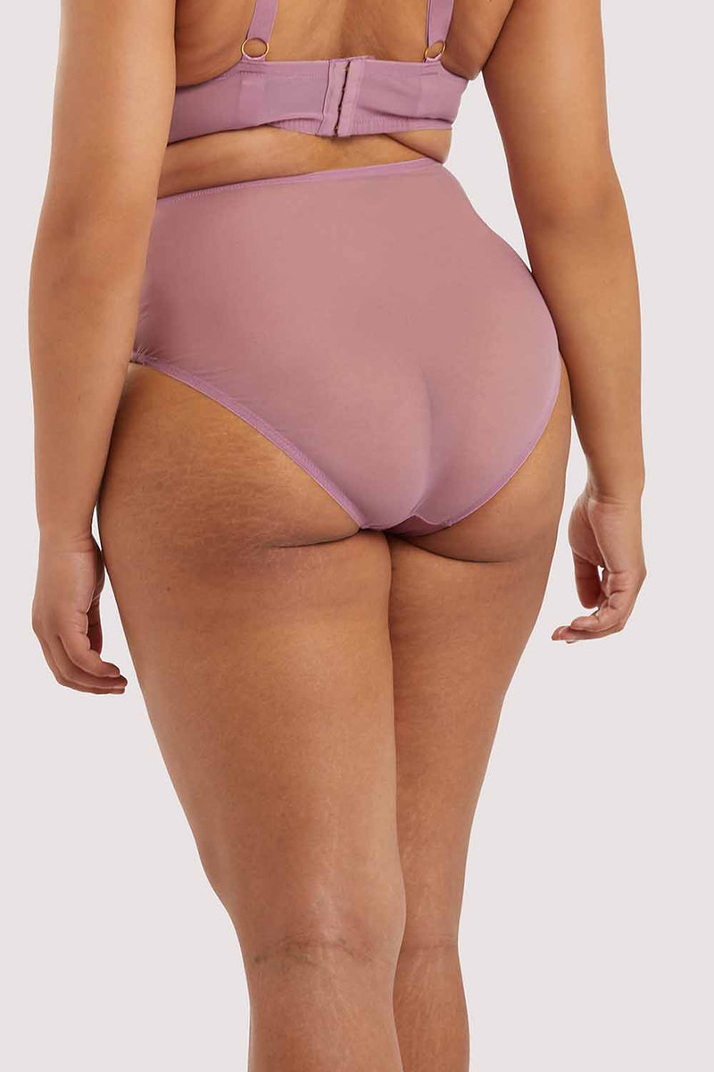 Eagan Blush Satin High Waist Knicker