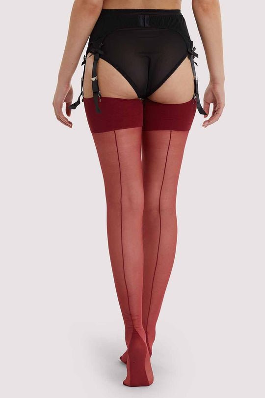 Seamed Stockings Merlot AUS 8 - 22