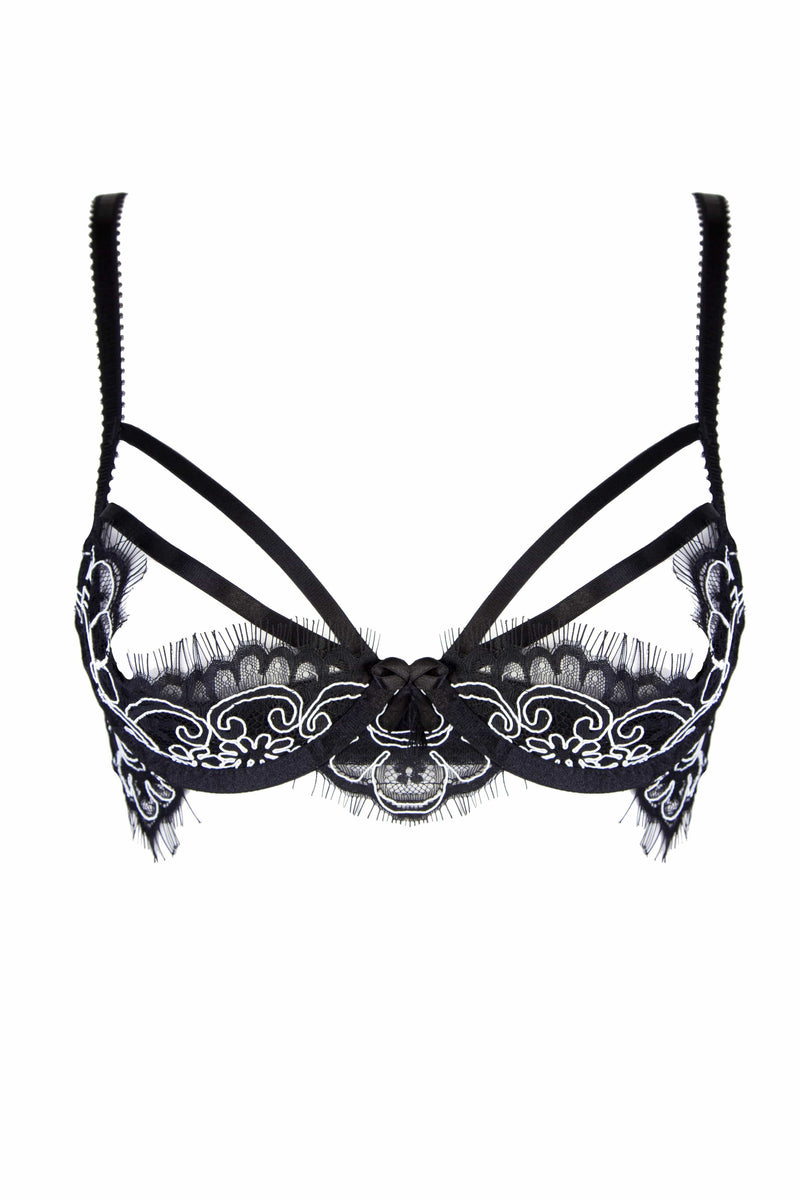 Ruth Corded Lace Demi Cup Bra DD-G