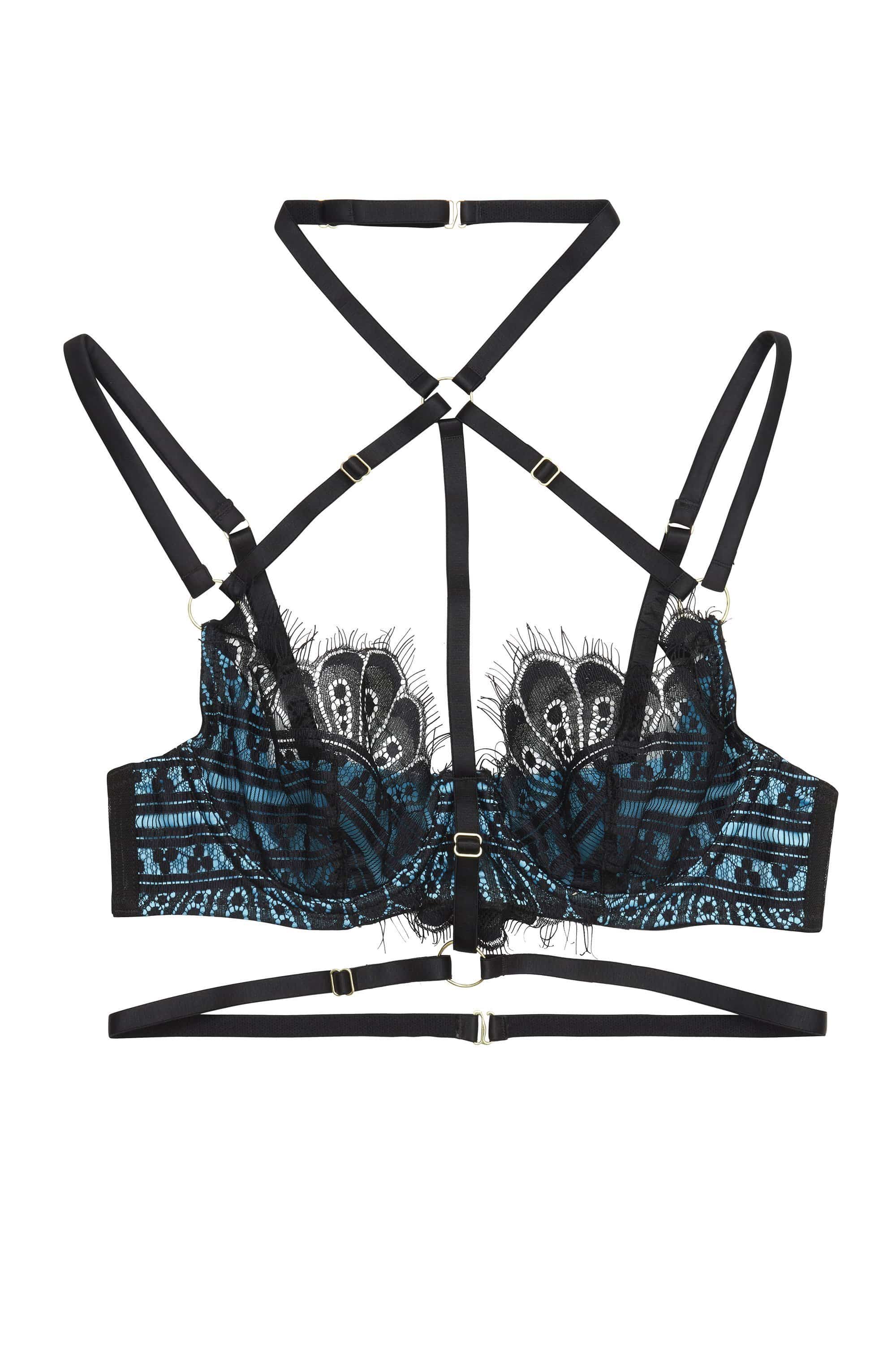 Sky Quarter Cup Lace Harness Bra Curve