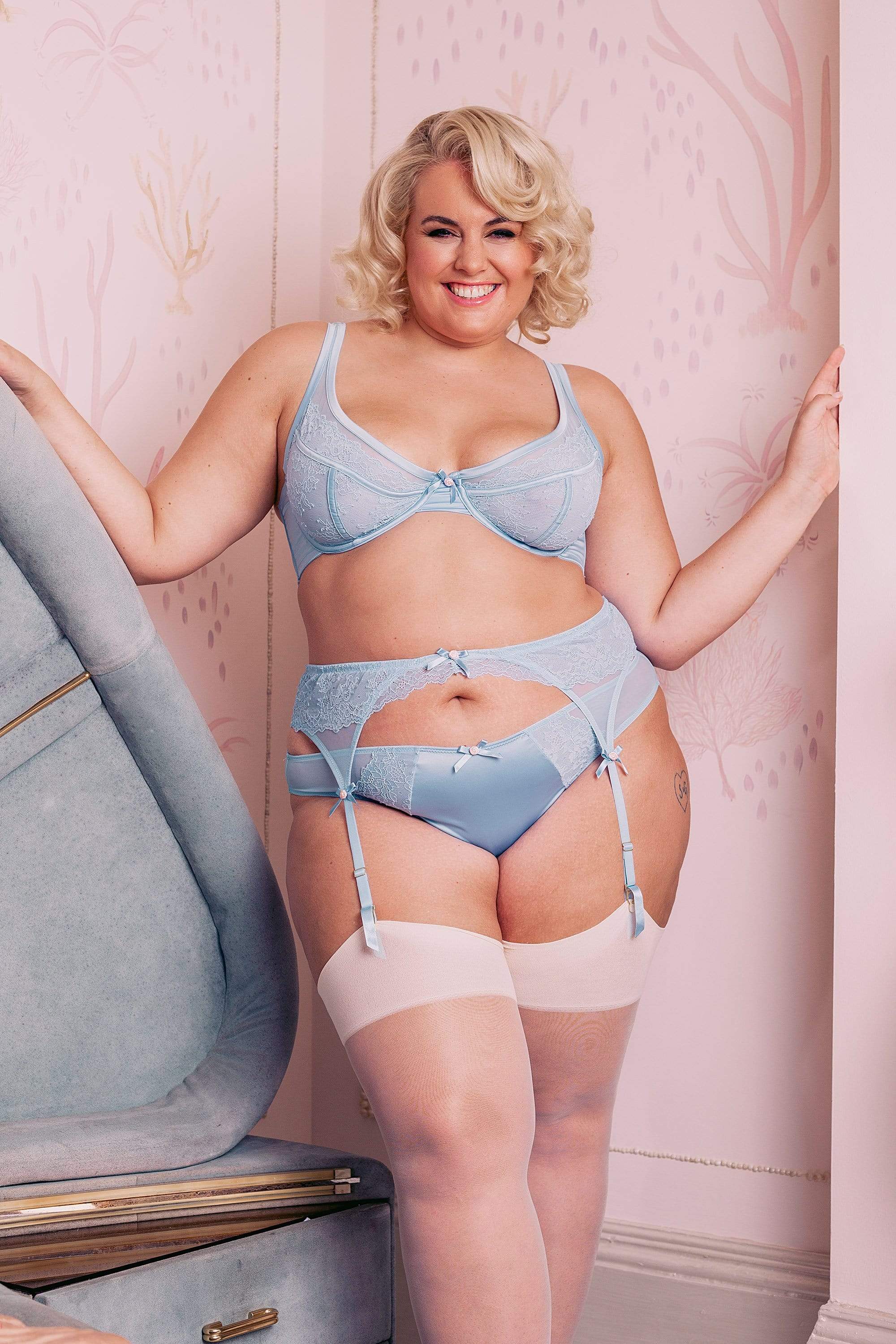 Felicity Hayward Sybil Baby Blue High Apex Bra Curve