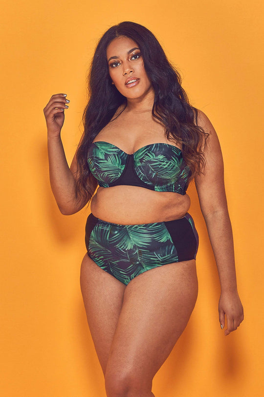 Wolf & Whistle Palm Underwired Bikini Top Curve