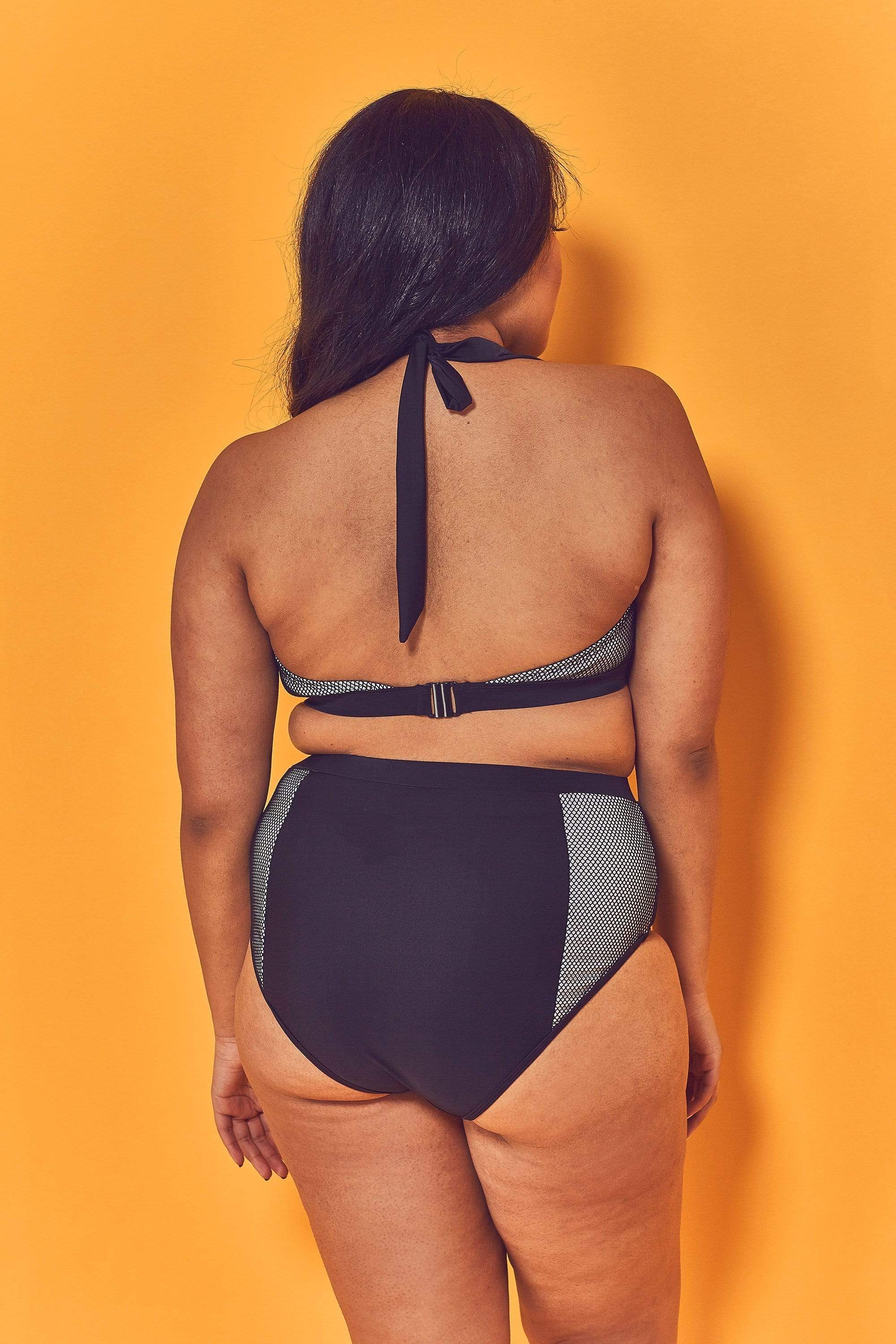 Wolf & Whistle Fishnet Panel Bikini Top Curve