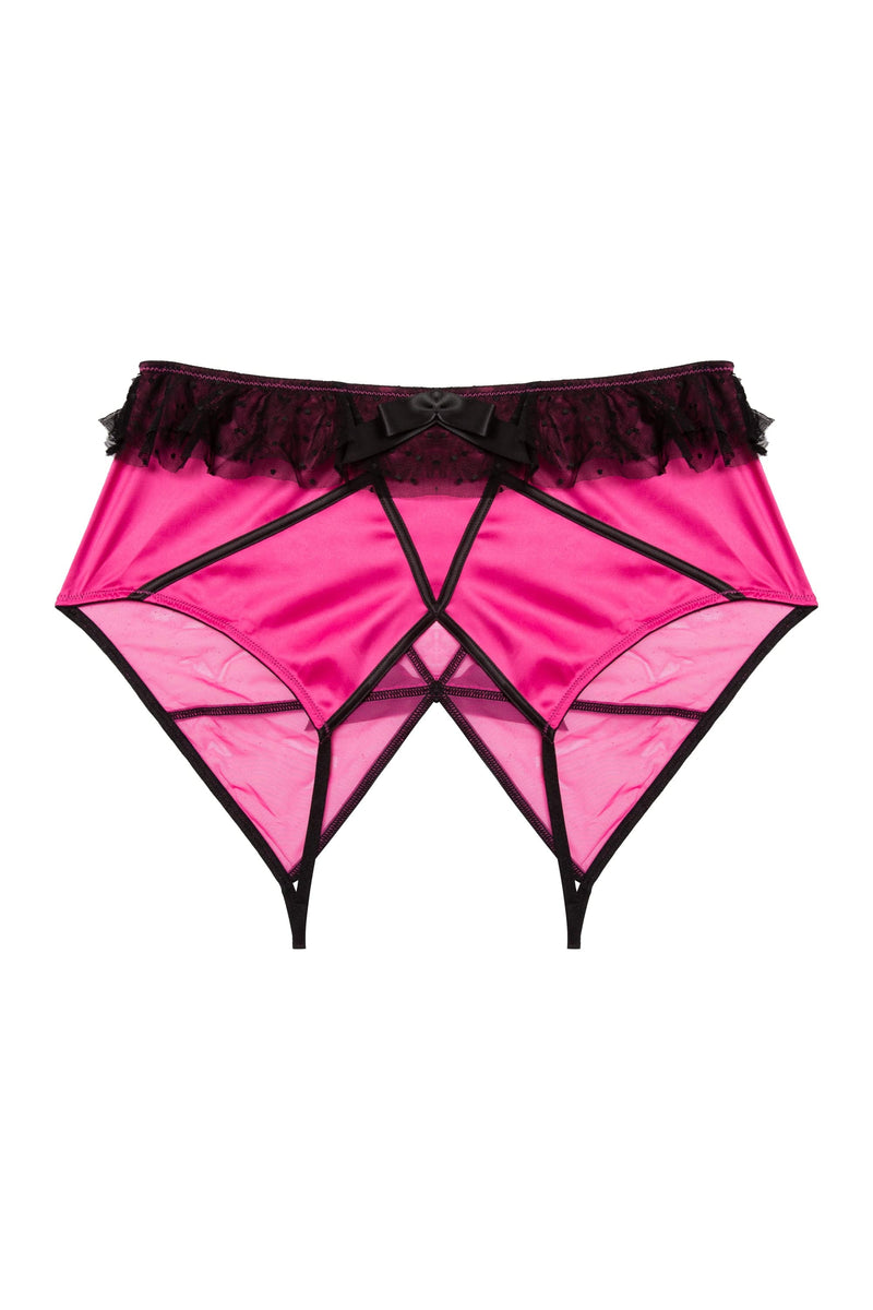 Inga Pink Ruffle Crotchless Brief