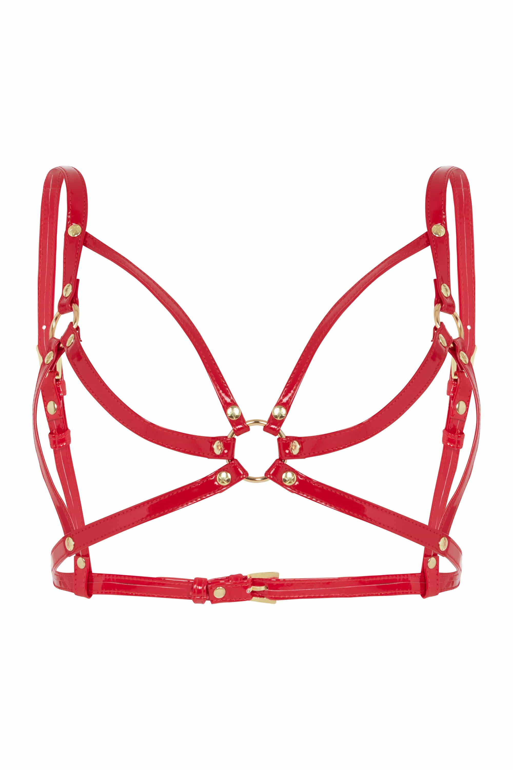 Regalia Open Harness Bra Red