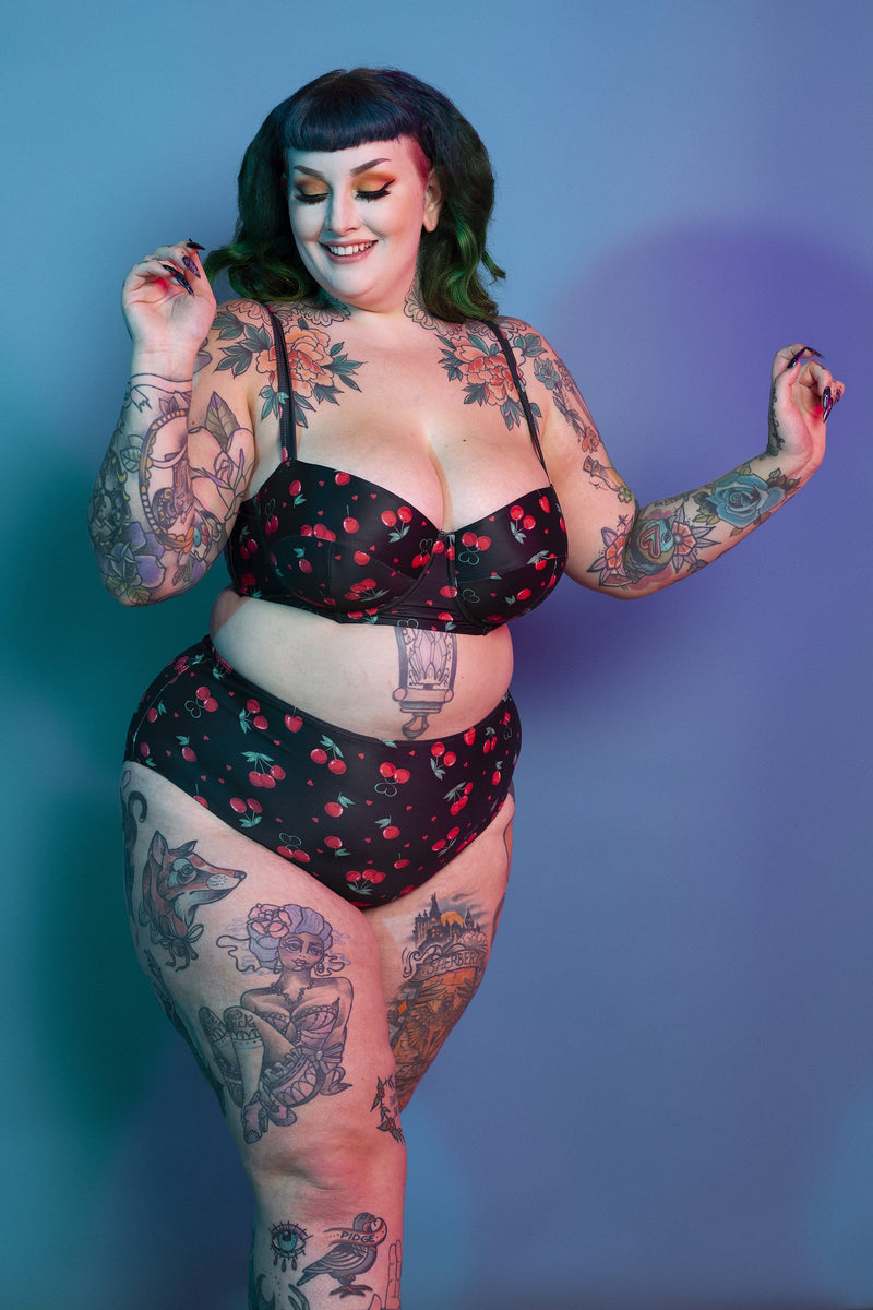 Collectif Cherry Love Balcony Bikini Top