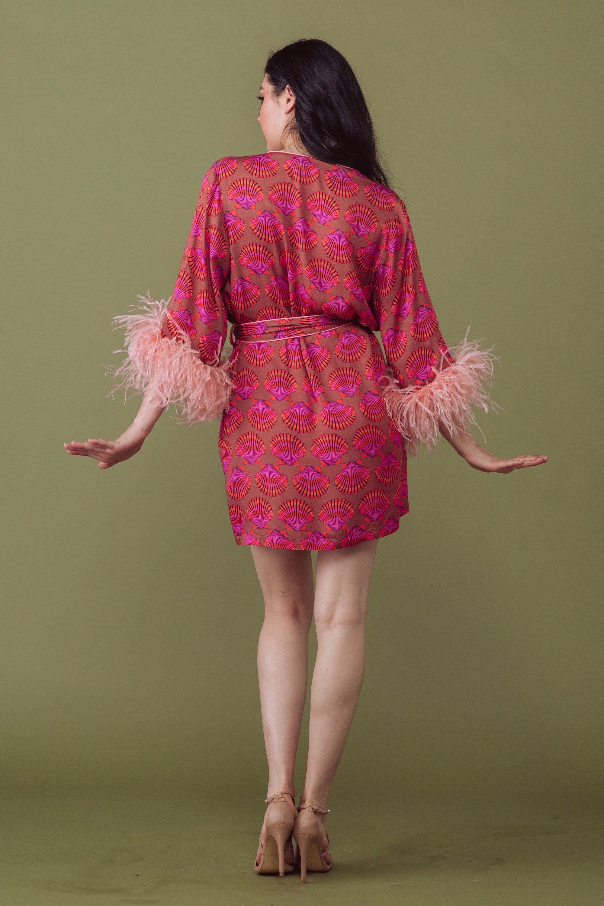 Cheetah Shell Print Short Robe