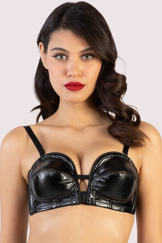 Genevieve Black PVC Overwire Bra