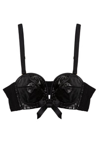 Genevieve Black PVC Overwire Bra