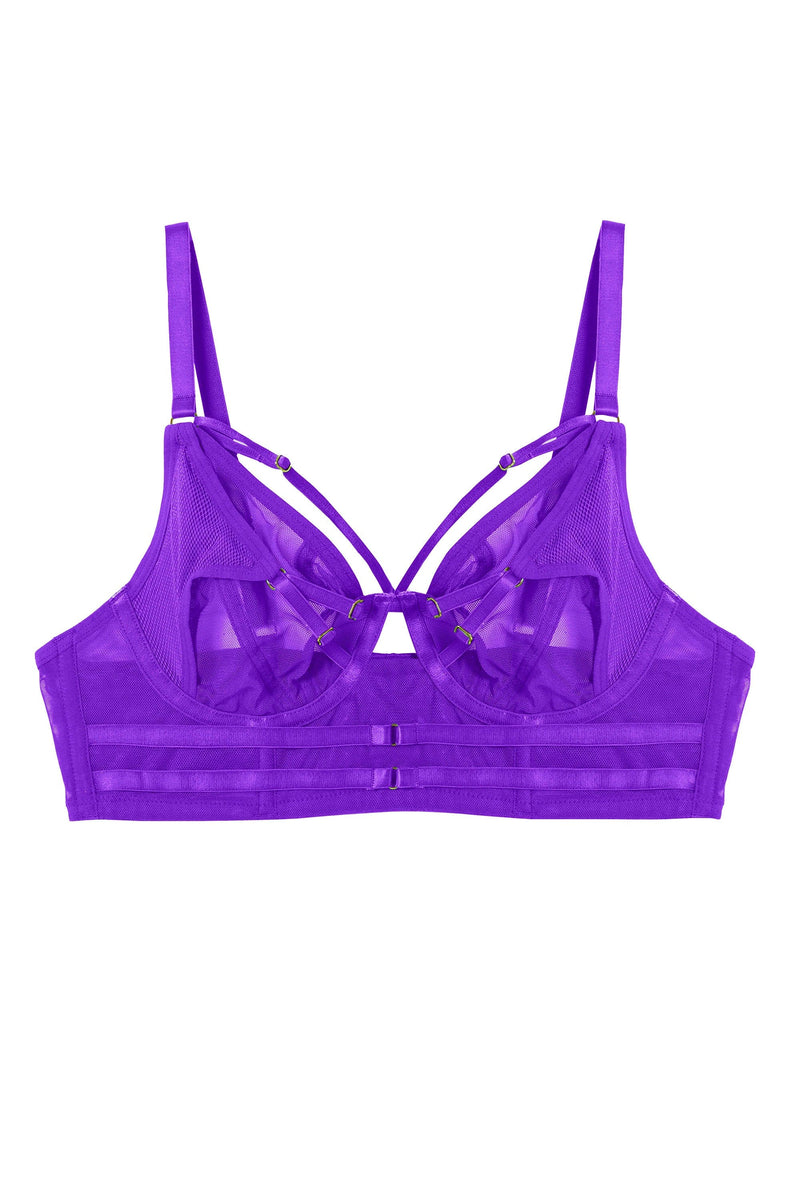 Eddie Purple Crossover Balconette Bra