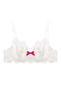 Camille White Broderie Balconette Bra