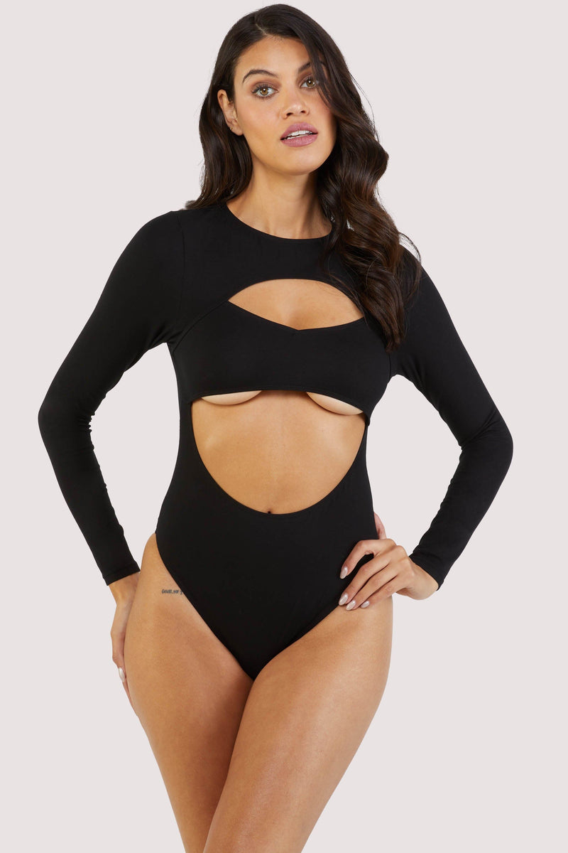 Laurel cut-out jersey long-sleeved body