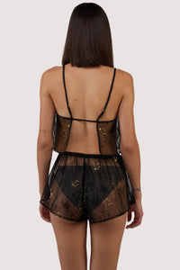 Faith Astrology Embroidery Sheer Cami Set