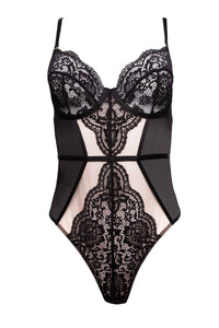 Ariana Black Lace Underwired Body