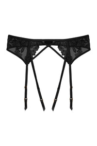 Eva Black Graphic Embroidery Suspender