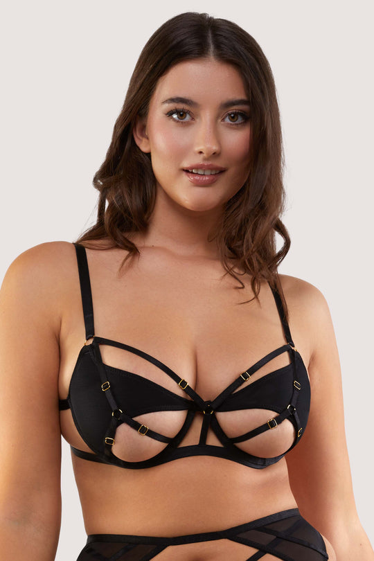 Penny Black Multi Strap Cut Out Mesh Bra