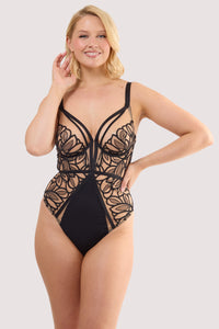 Lilith Black Graphic Embroidery Body