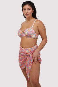 Floral Tie Side Sarong