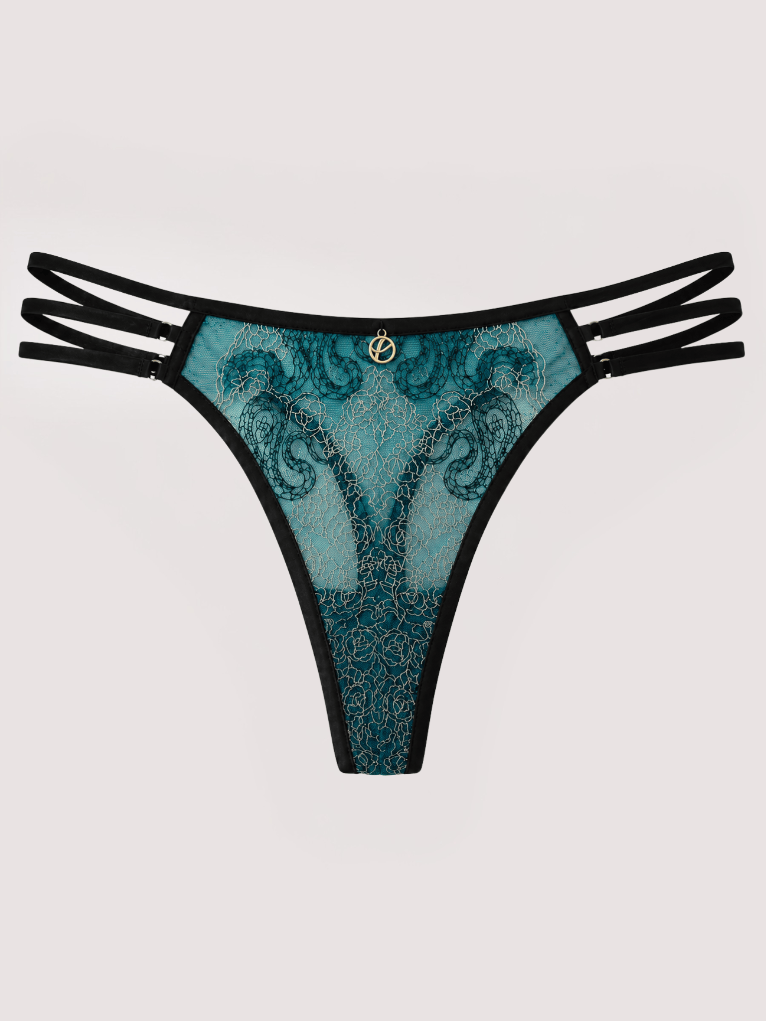 Dakota Teal & Gold Snake Embroidery Set