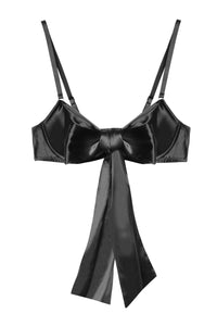 Yva Black Bow Front Bra