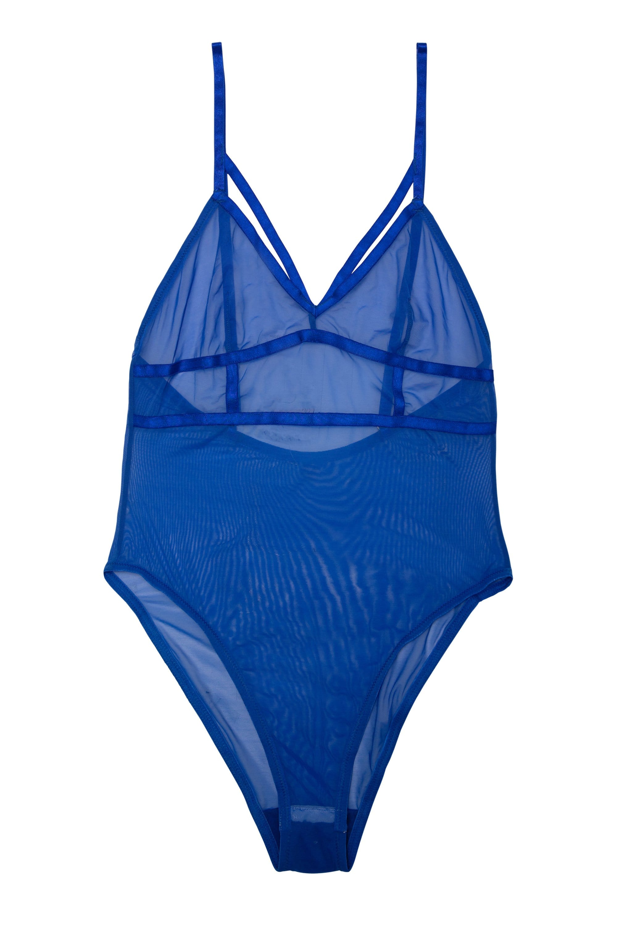 Arielle Blue Mesh Body with Strap Detail